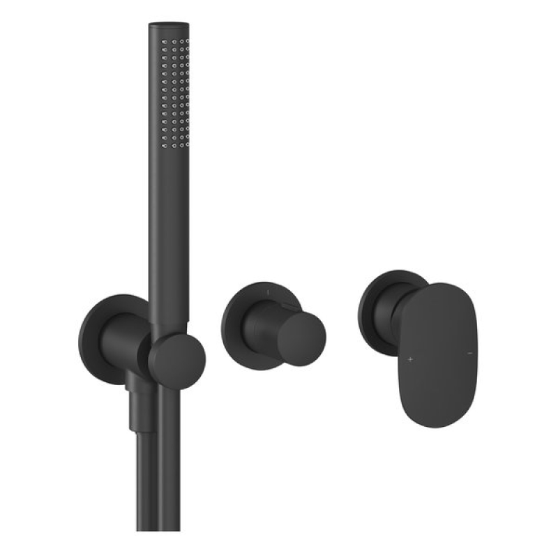 Смеситель скрытого монтажа Ravak SG 065.20BLM.O2.+S черный матовый фото 3