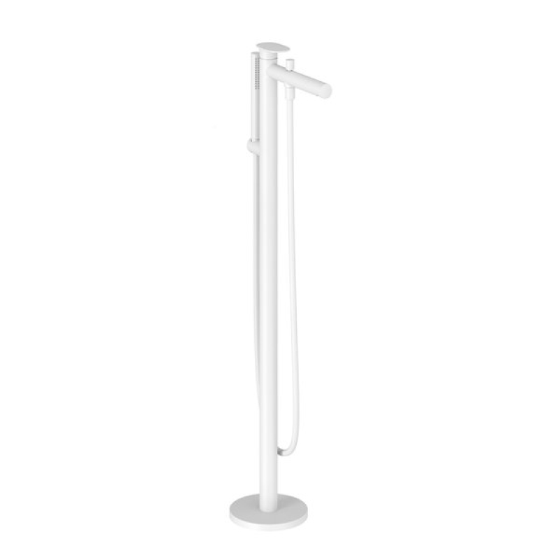 Смеситель напольный для ванны Ravak Spring SG 080.10WHM.RB07A, белый матовый (X070578) фото 1