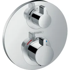 15758000 Ecostat S Змішувач для душу термостатичний прихованого монтажу на 2 споживачі, хром