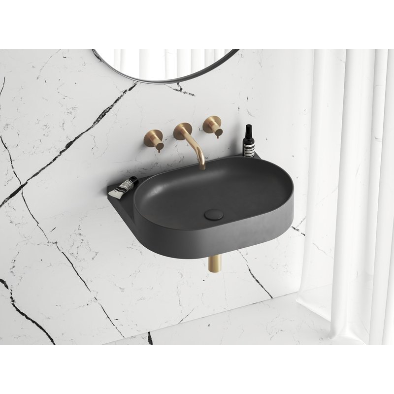 Умывальник керамический Ravak Yard 600 без отверстия Smoke Grey XJX0O060000 фото 1