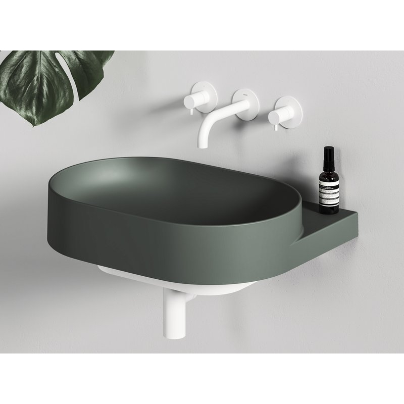 Умывальник керамический Ravak Yard 600 без отверстия Grey Green XJX08060000 фото 1