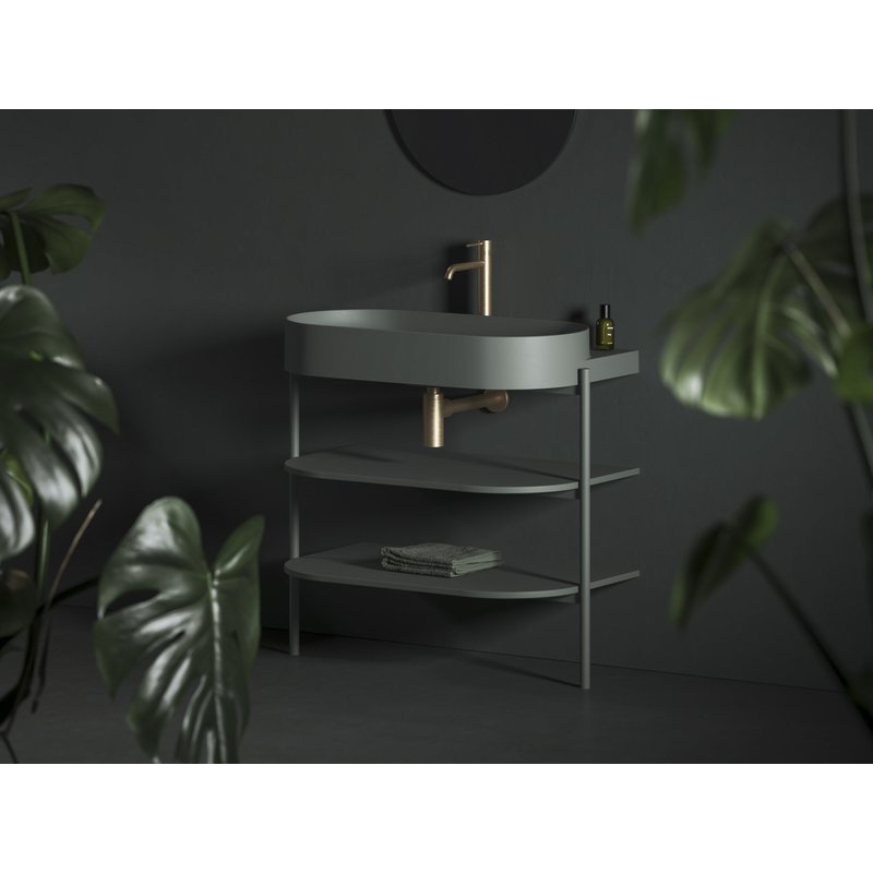 Умивальник керамічний Ravak YARD 600 Grey Green XJX08260000 фото 2
