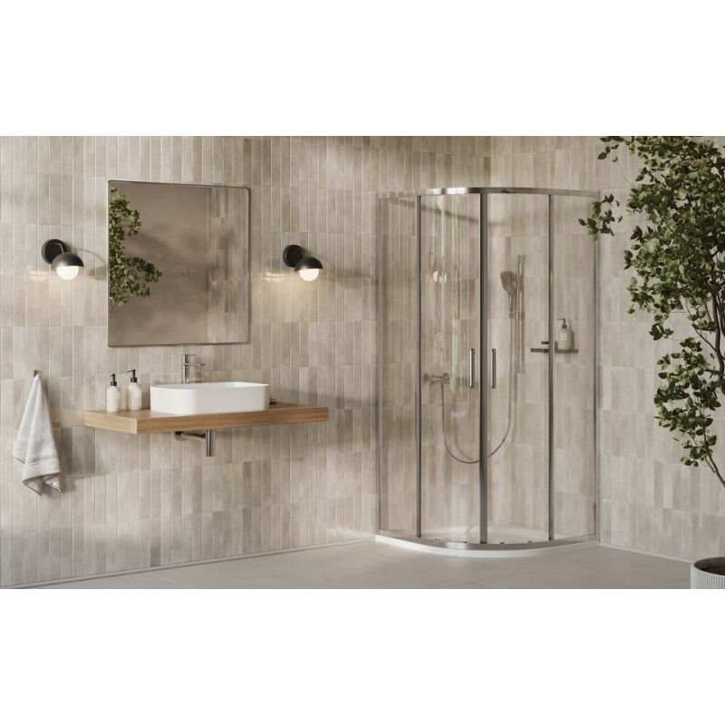 Душевая кабина Ravak X-Point Slim XPSCP4-90 черная Transparent фото 2