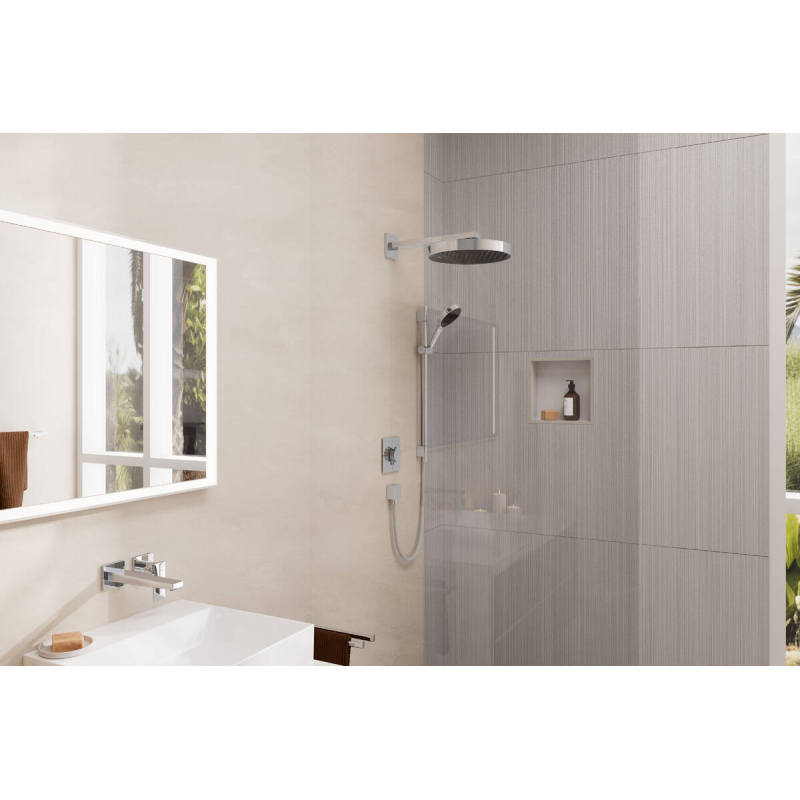 Rainfinity S Puro 130 3jet EcoSmart Душевой набор со штангой 720 мм, хром фото 3