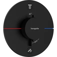 15556670 ShowerSelect Comfort S Смеситель термостатический прих.монтажа на 2 потребитель, черный матовый