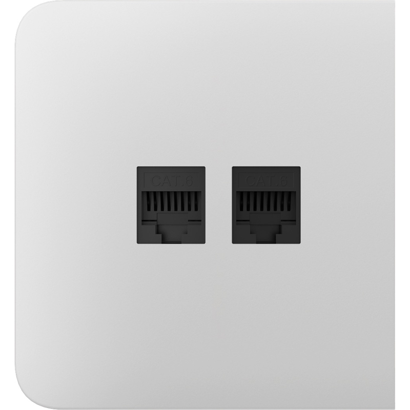 Бічна панель для вбудованої інтернет-розетки Ajax SideCover (LAN) White (126211.319.WH) фото 1