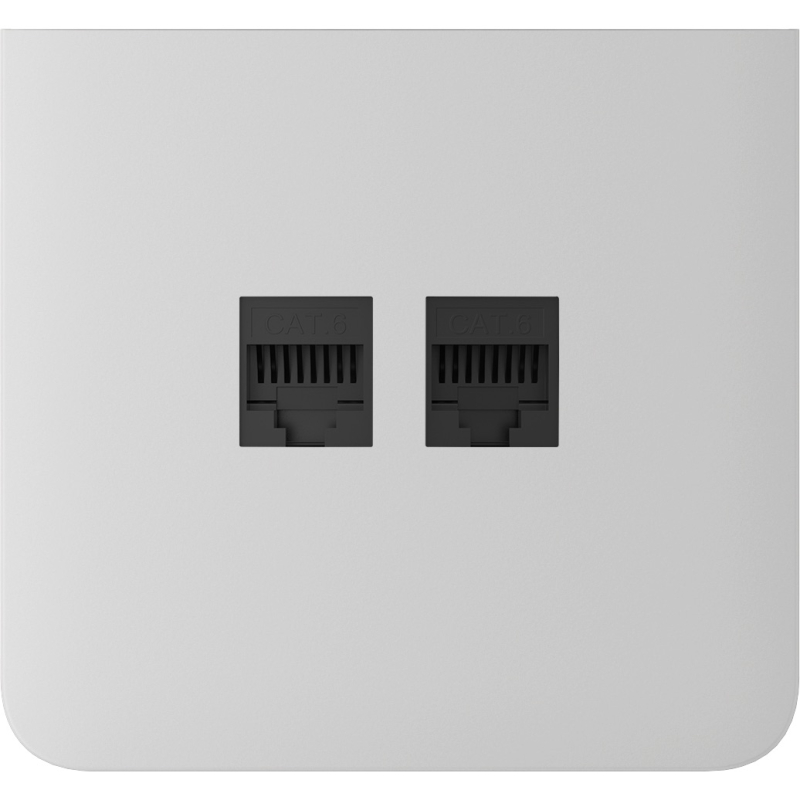 Бічна панель для вбудованої інтернет-розетки Ajax SideCover (LAN) vertical White (126219.319.WH) фото 1
