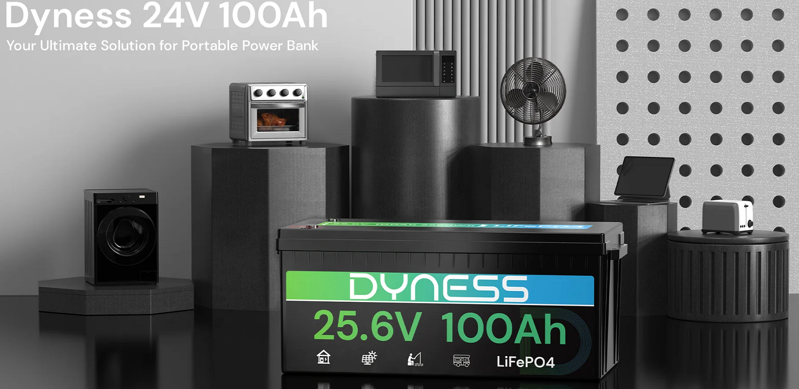 Аккумулятор Dyness LiFePO4 25.6V (24V) 100Ah Аккумуляторная батарея Dyness LiFePO4 24V 100Ah