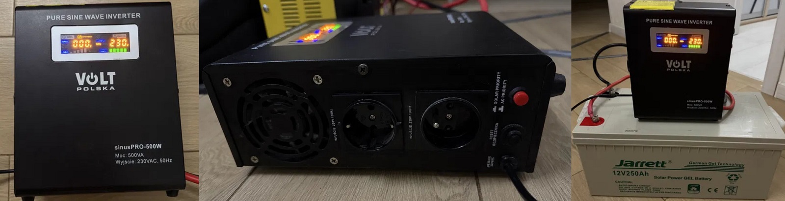 ДБЖ-інвертор Volt Polska Sinus PRO 500 W 12/230V (300/500W)