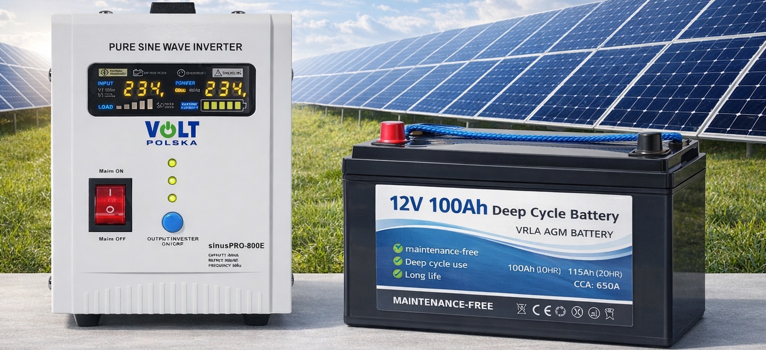 Інвертор Volt Polska Sinus PRO 800 Е 12/230V (500/800W) Інвертор-безперебійник Volt Polska Sinus PRO 800 Е 12/230V (500/800W)