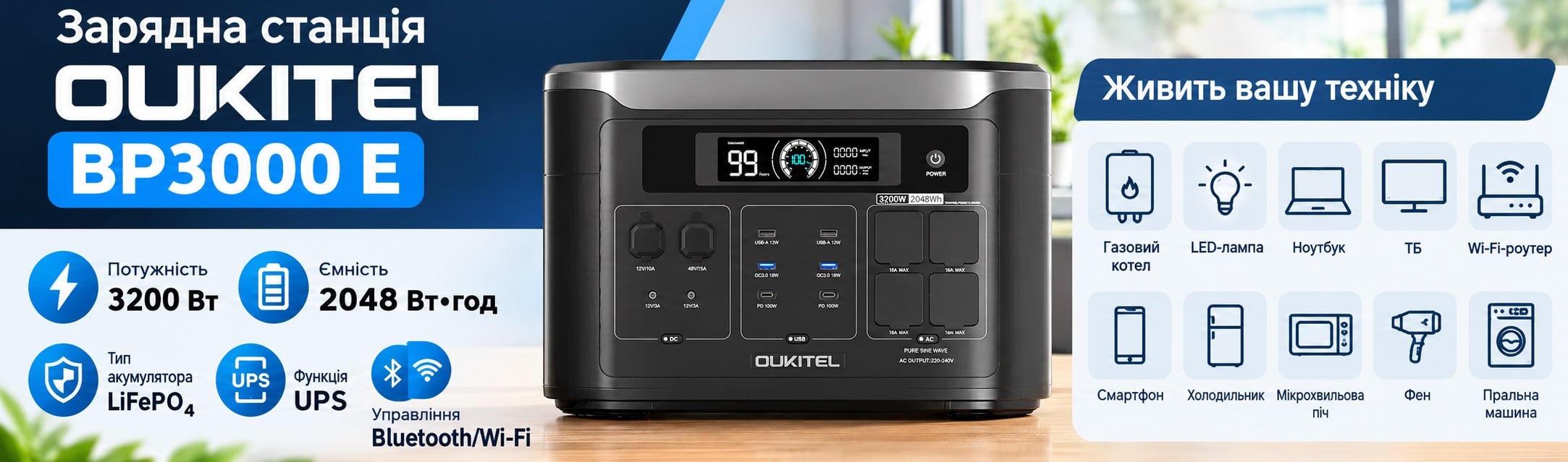 Портативная зарядная станция Oukitel BP3000 E