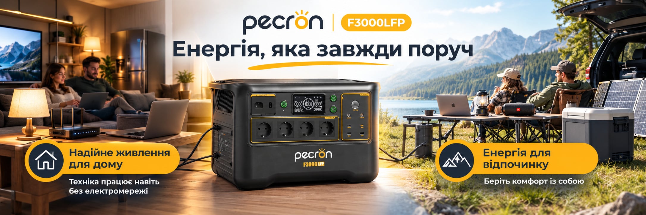 Pecron E3000LFP, 3600 Вт для квартир, домов, дач, кемпинга, походов, путешествий