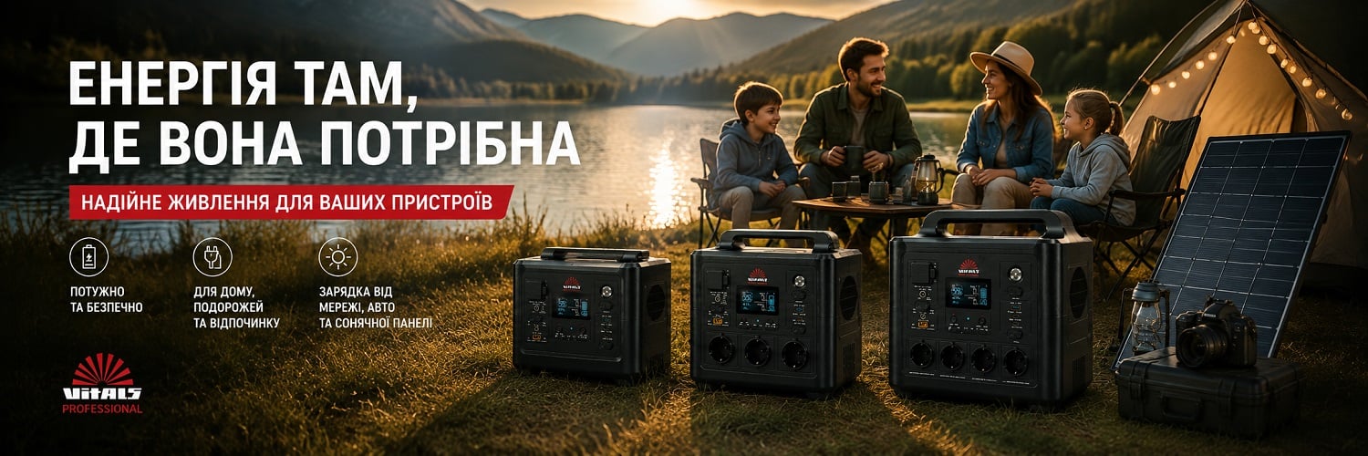 Мобильная зарядная станция Vitals Professional для дома и отдыха на природе