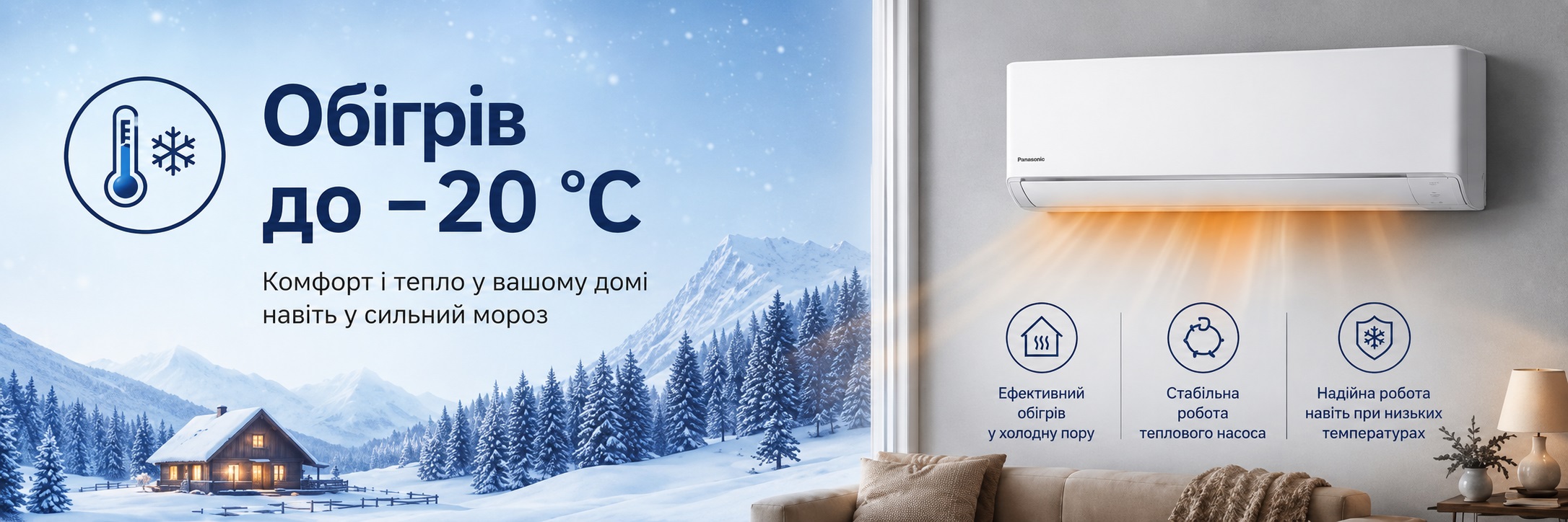 Кондиционеры Panasonic Etherea — эффективный обогрев при температуре до −20 °C Режим обогрева кондиционера Panasonic при наружной температуре до −20 градусов Цельсия