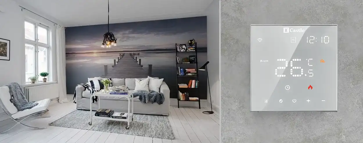 Wi-Fi Терморегулятор Castle AC602H белый программируемый