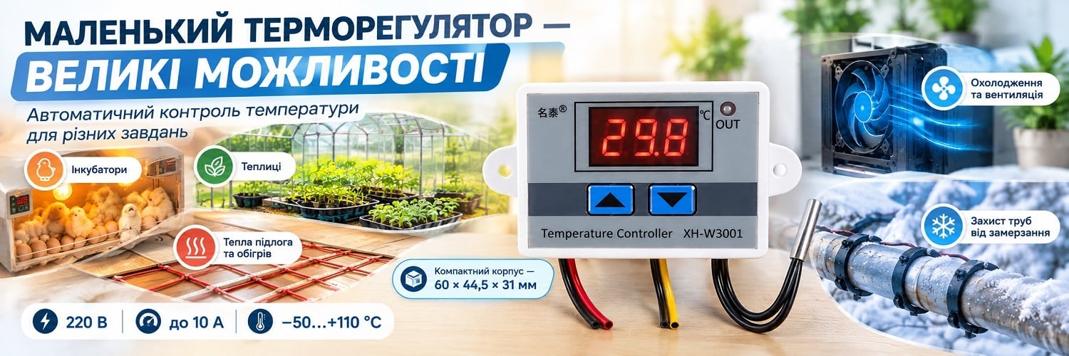 Компактный цифровой терморегулятор мини W3001 с универсальным применением для обогрева и охлаждения Компактный цифровой терморегулятор мини W3001 для инкубаторов, теплиц, теплых полов, кондиционер, уличного обогрева