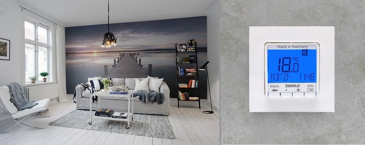 Терморегулятор Eberle Fit 3F із програмуванням для електричної теплої підлоги