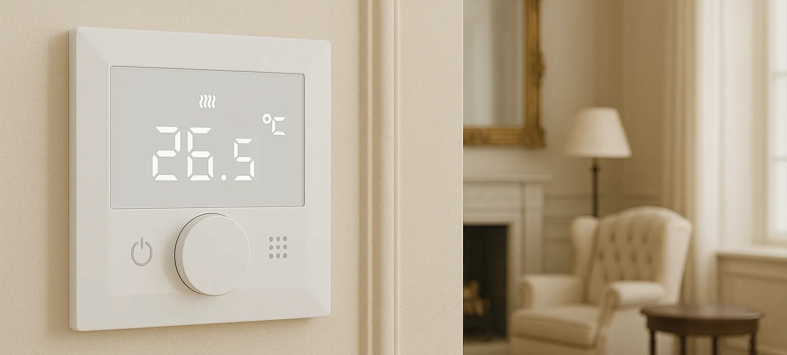Белый терморегулятор In-Therm PWT 510 с Wi-Fi и программированием режимов 