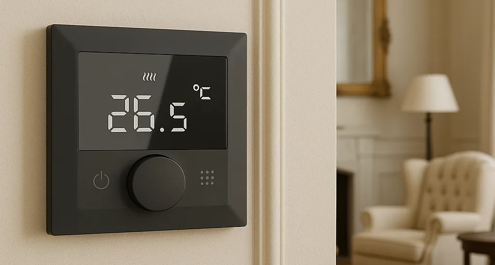 Черный терморегулятор In-Therm PWT 510 с Wi-Fi и программированием режимов 