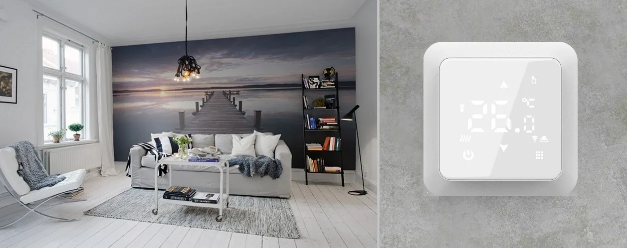 Білий терморегулятор In-Therm PWT 517 з Wi-Fi і програмуванням режимів