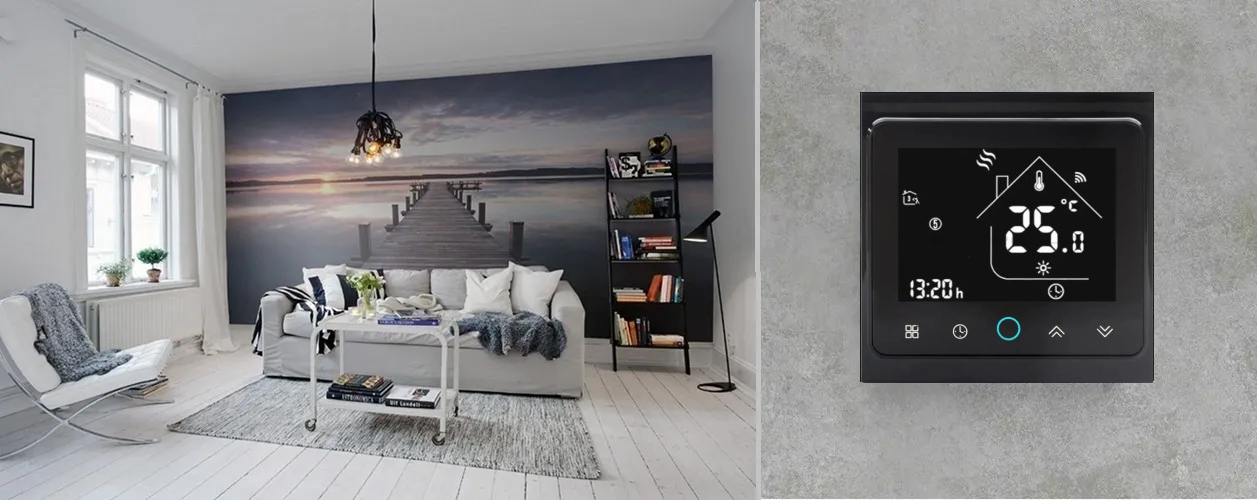Чорний терморегулятор In-Therm PWT 002 Double Black з Wi-Fi і програмуванням режимів