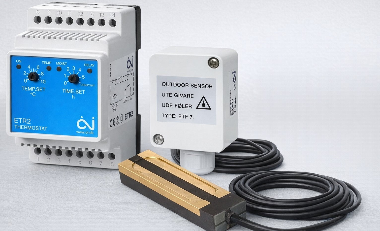 Терморегулятор OJ Electronics ETR2-1550 для снеготаяния и антиоблединения Уличный терморегулятор OJ Electronics ETR2-1550 для кровли, водостоков, открытых площадок
